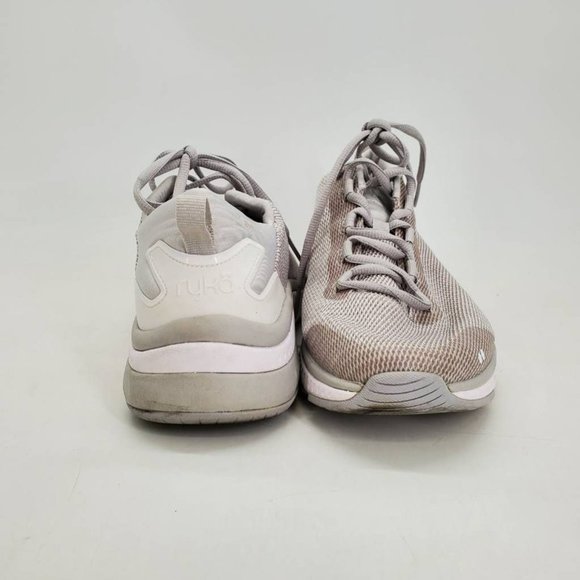 Ryka Womens Rythma Walking Shoes Gray Low Top Fabric Lace Up Arch Support 9.5M - Picture 3 of 10